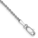 Image of 9" 14K White Gold 1.7mm Rope Anklet