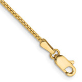 Image of 9" 14K Yellow Gold 1.1mm Box Chain Anklet