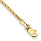 Image of 9" 14K Yellow Gold 1.3mm Box Chain Anklet