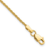 Image of 9" 14K Yellow Gold 1.5 mm Parisian Wheat Chain Anklet
