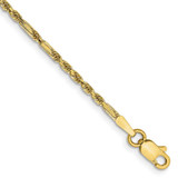 Image of 9" 14K Yellow Gold 1.8mm Rope Chain Anklet