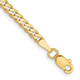 Image of 9" 14K Yellow Gold 2.9mm Beveled Curb Chain Anklet