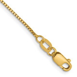 Image of 9" 14K Yellow Gold Box with Lobster Clasp Anklet