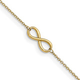 Image of 9"+1" 14K Yellow Gold Polished Infinity Anklet