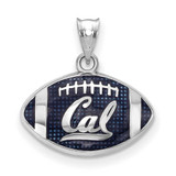 Image of 925 Silver LogoArt University of California Berkeley Enamel Football Pendant