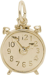 Image of Alarm Clock Charm (Choose Metal) by Rembrandt