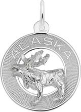 Image of Alaska Moose Ring Charm (Choose Metal) by Rembrandt