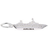 Image of Aruba Cruise Ship Charm (Choose Metal) by Rembrandt