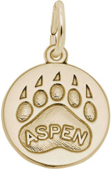 Image of Aspen Bear Paw Print Charm (Choose Metal) by Rembrandt