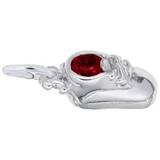 Baby Shoe Birthstone Series - 2734-Silver-Babyshoe-01s-Jan-RC