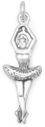 Image of Ballerina Charm 925 Sterling Silver