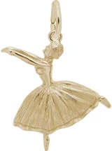 Image of Ballet Dancer Charm (Choose Metal) by Rembrandt