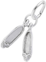 Image of Ballet Shoes Charm (Choose Metal) by Rembrandt