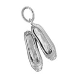 Image of Ballet Slippers Charm (Choose Metal) by Rembrandt