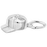 Baseball Hat Accent Charm - 6429-Silver-Baseball-Cap-v2-RC