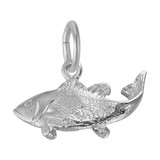 Image of Bass Fish Charm (Choose Metal) by Rembrandt