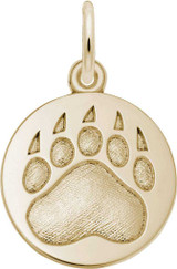 Image of Bear Paw Print Charm (Choose Metal) by Rembrandt
