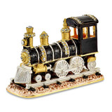 Image of Bejeweled Crystal Enameled Train Trinket Box