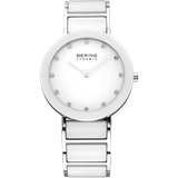 Image of Bering Time - Ladies White Ceramic Link Watch withs 11435-754 (Womens)