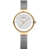 Image of Bering Time Womens Watch - Solar - Polished/Brushed Yellow 14631-024