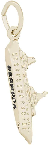 Image of Bermuda Cruise Ship Charm (Choose Metal) by Rembrandt