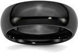 Image of Black Ceramic 8mm Polished Band Ring