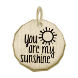 Image of Black Enamel You Are My Sunshine Charm (Choose Metal) by Rembrandt