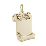 Image of Blank Opened Diploma Charm (Choose Metal) by Rembrandt