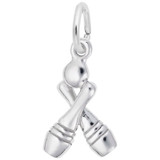 Image of Bowling Pins Charm (Choose Metal) by Rembrandt