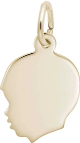 Image of Boys Head Charm (Choose Metal) by Rembrandt
