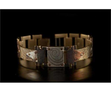 Image of Ponte Vecchio Brass and Sterling Silver Bracelet - Narrow WatchCraft Handmade Bracelet