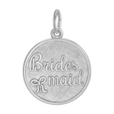 Image of Bridesmaid Fancy Letters Charm (Choose Metal) by Rembrandt