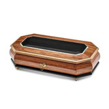 Bubinga Veneer w/MOP Inlay Key Lock Music Box (Gifts)