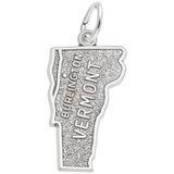 Image of Burlington Vermont Map Charm (Choose Metal) by Rembrandt