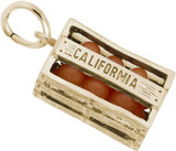 Image of California Orange Crate Charm (Choose Metal) by Rembrandt