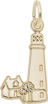 Image of Cape Florida Lighthouse Charm (Choose Metal) by Rembrandt