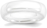 Image of Ceramic White 6mm Polished Band Ring