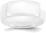 Image of Ceramic White 8mm Polished Band Ring