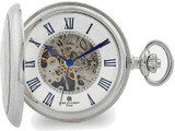 Image of Charles Hubert Chrome Finish Open Window Case Pocket Watch