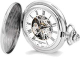 Image of Charles Hubert Chrome-finish Shield Design Pocket Watch XWA4453