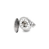 Charles Hubert Chrome-finish Shield Design Pocket Watch XWA4453