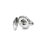 Charles Hubert Chrome-finish Stripe Design Pocket Watch