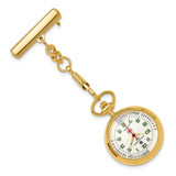 Image of Charles Hubert Gold-finish White Dial Nurse Watch w/ Pin