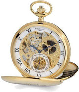Image of Charles Hubert IP-plated Open Heart 53mm Case Pocket Watch