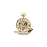 Charles Hubert IP-plated Open Heart 53mm Case Pocket Watch