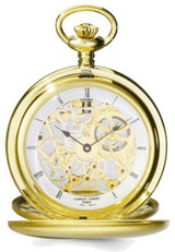 Image of Charles Hubert IP-plated Stainless Double Cover Satin Pocket Watch