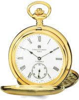 Image of Charles Hubert IP-plated Stainless Steel White Dial Pocket Watch XWA4341