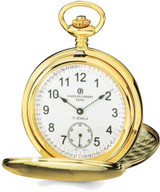 Image of Charles Hubert IP-plated Stainless Steel White Dial Pocket Watch XWA4342
