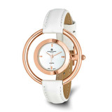 Image of Charles Hubert Ladies Pink Finish Silver-Tone Dial Modern Circle Watch
