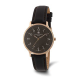 Image of Charles Hubert Ladies Pink Finish Stainless Steel Brown Dial Watch